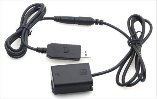 Fotga NP-FW50 DC Coupler Power Supply Dummy Battery with USB Cable for Sony NEX5 NEX7 DSC-RX10 II III IV A7 A7R A7S A7II A7RII A7SII A3000 A6000 A6100 A6300 A7000 A6400 A6500