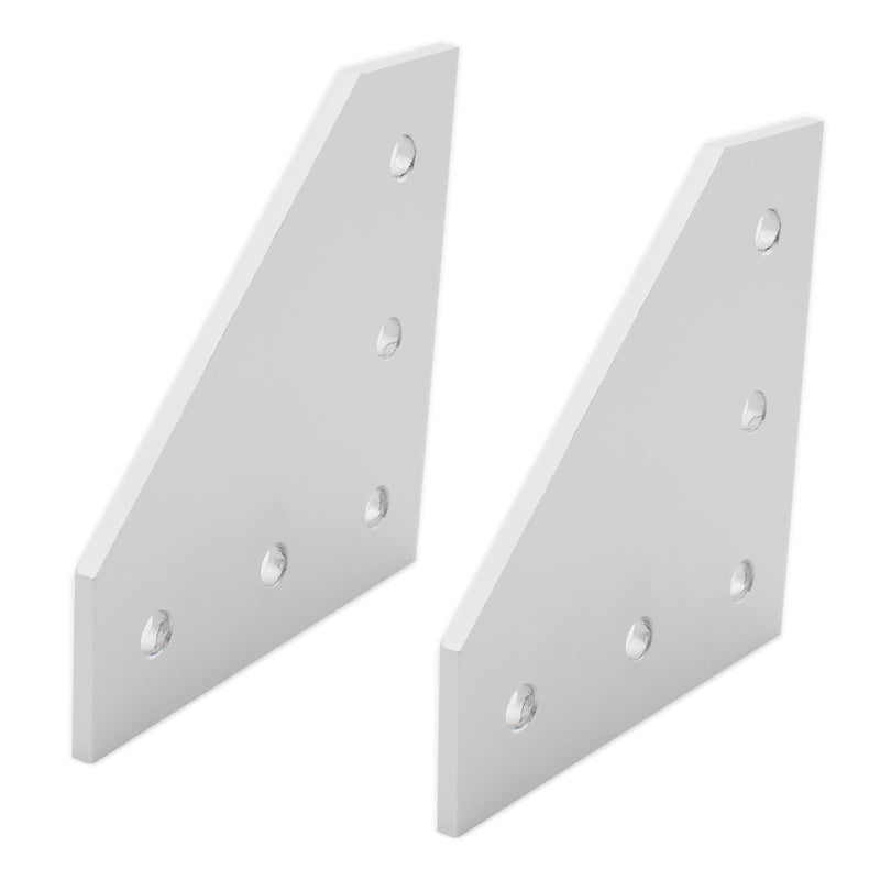 [AUSTRALIA] - 4 PCS Joint Plate, TTZEZE Surface Anodic Oxidation Silver L Shape Corner Bracket Plate 5 Hole Outside Joining Plate for 3030 Series Aluminum Profile 3D Printer Frame 3030L 