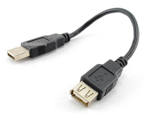 CablesOnline 5-Pack 6 inch USB 2.0 A-Type Male to Female Black Extension Cable, (USB2-AF00BK-5)