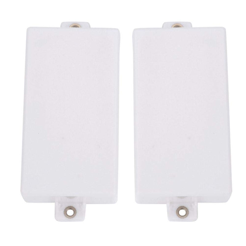 Bnineteenteam 2Pcs Guitar Humbucker Pickup Covers Humbucker Plastic Sealed Pickup Covers Electric Guitar Pickup Covers White