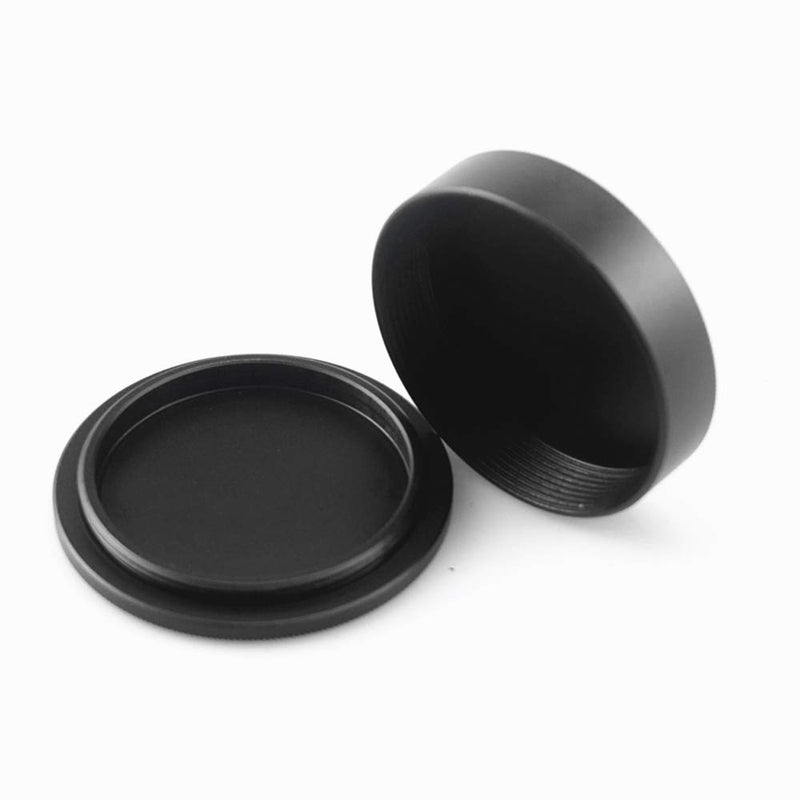 Rear Lens Cap Cover + Camera Front Body Cap for Leica L39 M39 39mm （Material: Metal Space Aluminum） M39 39mm Camera Body Cap