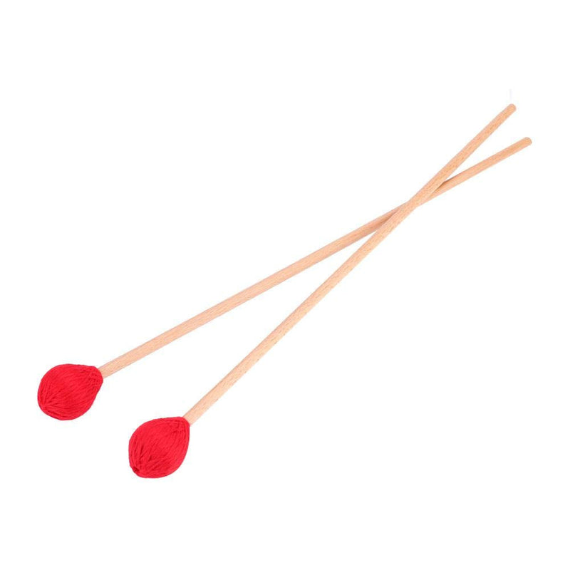 Alomejor Marimba Hammer 1 Pair Smooth Keyboard Marimba Stick with Wooden Handle and Yarn Head for Percussion
