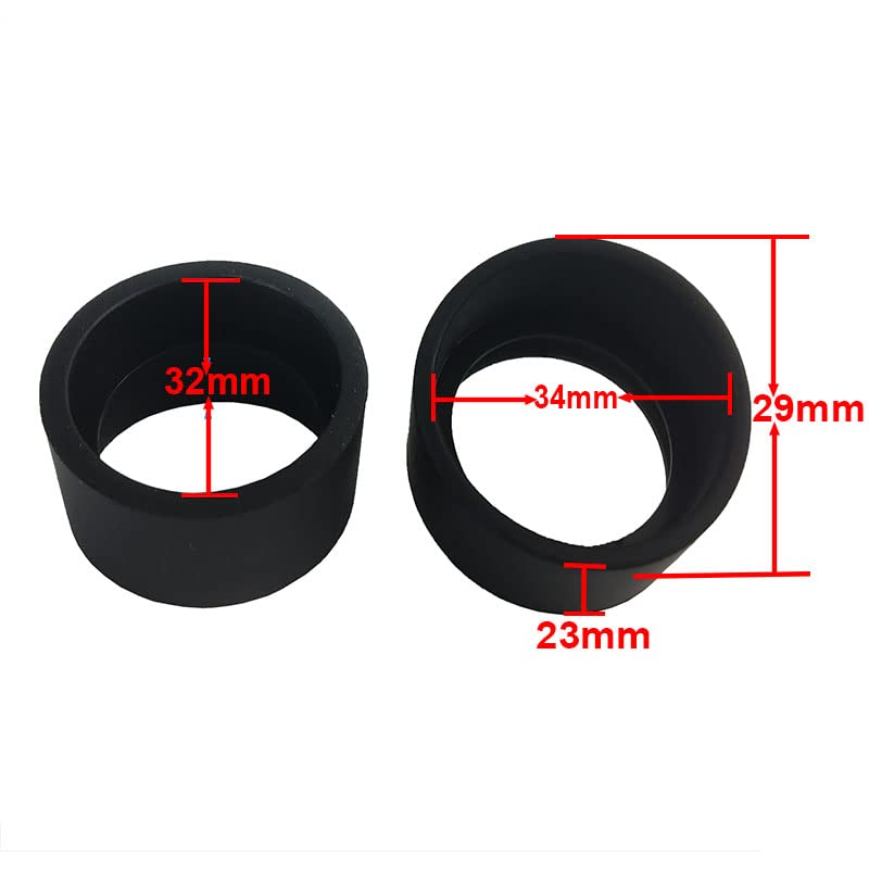 [AUSTRALIA] - 2 Sets Microscope Eyepiece Cover + Eyepiece Dust Free Cover, Rubber Eyepiece Plastic Eyepiece Cover for Stereo Microscope Binocular Trinocular HDMI HD Soldering Lab Repair Lens Digital Camera 