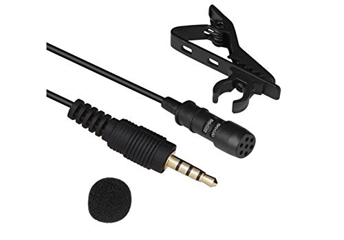 [AUSTRALIA] - Lavalier Lapel Microphone Live Broadcast Mic with Easy Clip On System Perfect for Recording YouTube/Interview/Video Conference/Podcast/Voice Dictation/ASMR/Smartphones/Vlogging 