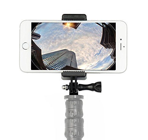 OCTO MOUNTS | Universal Smartphone Holder w/GoPro Style Mount Attachment, Tripod Adapter & Screw Adapter for Any Phone. Connect Your Smartphone to Any GoPro Mount or Tripod.