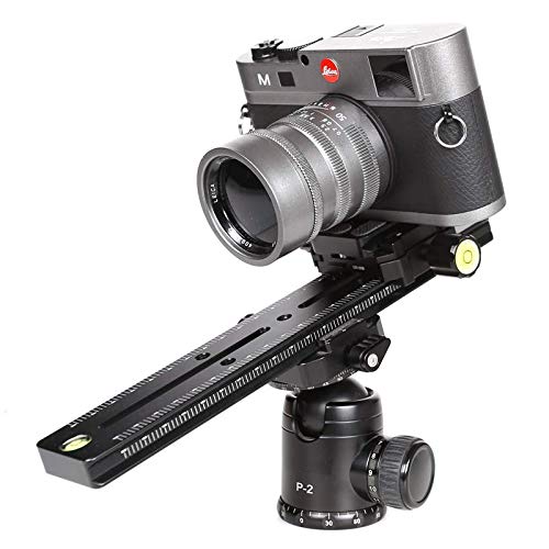 koolehaoda 240mm Professional Rail Nodal Slide Metal Quick Release Clamp,Dual Dovetail Camera Bracket Mount with Double-Sided Clamp can be Rotated 90°, for Camera with Arca Swiss Compatible(LCB-24R) LCB-24R