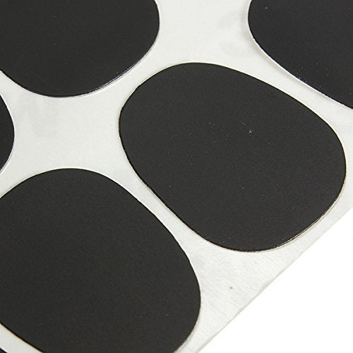 Timiy 16Pcs Black Rubber Saxophone Mouthpiece Pads Saxophone Mouthpiece Patches Clarinet Mouthiece Cushions (0.5mm) V2