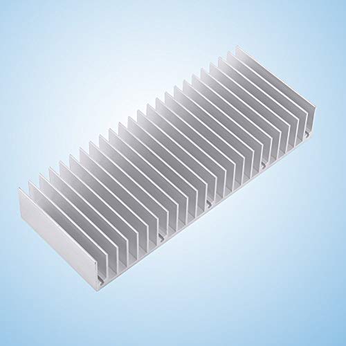 Aluminum Heat Sink Heatsink Module Cooler Fin for High Power Amplifier Transistor Semiconductor Devices with Dense 24 pcs Fins 5.9"x 2.3" x 0.98"1pc/ 150 mm (L) x 59mm (W) x 25mm (H)