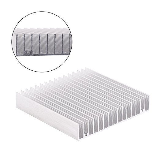 Aluminum Heat Sink Heatsink Module Cooler Fin for High Power Transistor Semiconductor Devices with 16 pcs fins 3.93"(L) x 3.93"(W) x 0.7"(H) /100mm(L) x 100mm(W) x 18mm(H)