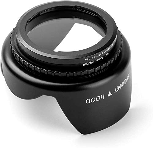 67mm Metal Filter Adapter Ring for Canon PowerShot SX30 IS/SX40 HS/SX50 HS SX70HS Digital Camera Replacement Canon FA-DC67A Filter Adapter Tulip Flower Lens Hood UV Filter 67mm