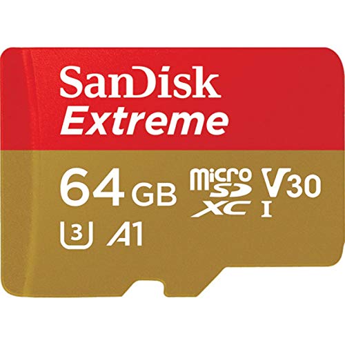 SanDisk Extreme 64GB microSD, microSDHC, microSDXC, 4K UHD- SDSQXA2-064G-GN6MA, A1/A2