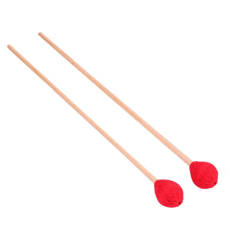 Alomejor Marimba Hammer 1 Pair Smooth Keyboard Marimba Stick with Wooden Handle and Yarn Head for Percussion