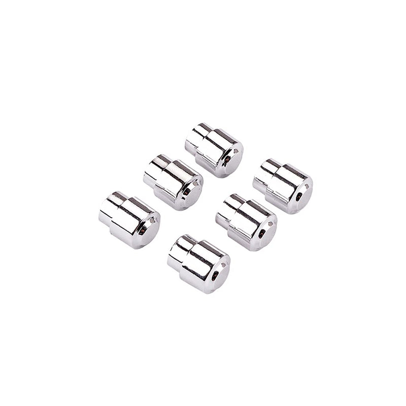 Alnicov 6Pcs Plastic Guitar Switch Tip Cap Knobs for Tele Telecaster Guitar Parts,Chrome