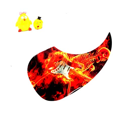 Choice Of Guitar Pick Guard For Most Acoustic & Classical & Martin Guitar- Flame Skeleton……