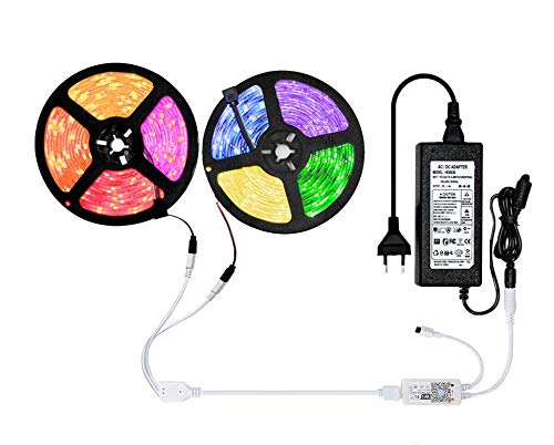 [AUSTRALIA] - RUISHINE 33FT LED Strip Lights WiFi, Wireless Smart Phone Controlled RGB Rope Lights Sync to Music with 24 Key Remote, Flexible Color Changing Strip Kits Compatible with Alexa/Google Home 