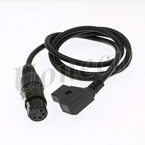 Uonecn Practilite 602 DSLR Camcorder Power Cable XLR 4 pin Female to D-tap Male for Sony F55 SXS Camera