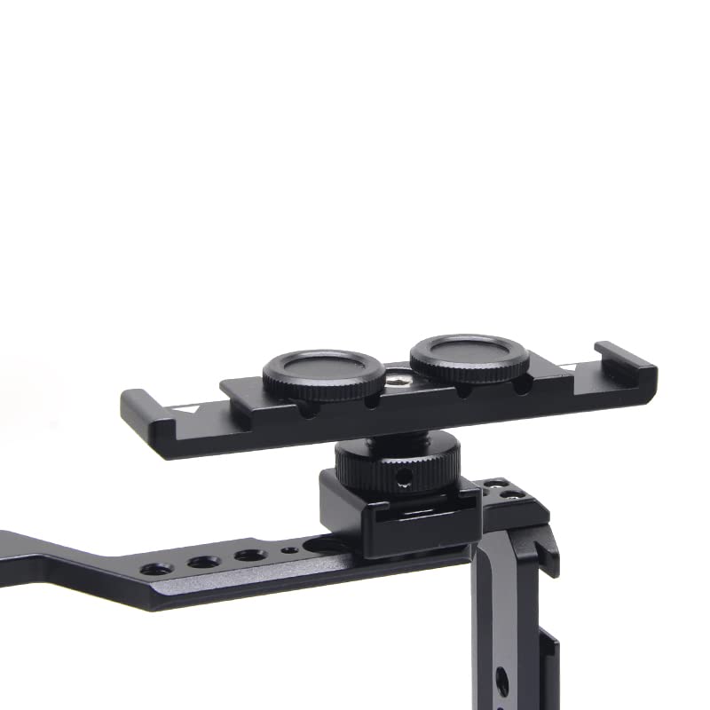 ANNTERY Cold Shoe Mount Adapter Bracket,Aluminium Alloy Flash Hot Shoe Adapter Mount,Cold Shoe Mount Adapter,with 1/4In Screw,1/4In Thread Hole,for Camera Tripod Photo Studio Kit(2pcs Pack)-A029