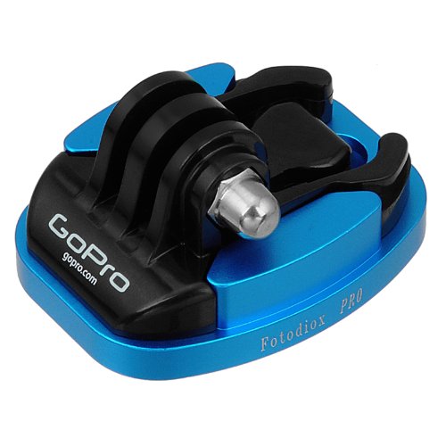 GoTough Blue QR Mount with Pilot Holes – All Metal, Versatile Quick Release Plate with 1/4”-20 Tripod Screw and Pilot Holders Compatible with GoPro HERO3, HERO3+, HERO4, HERO5, HERO6, HERO7 Quick Rele With Screw Holes