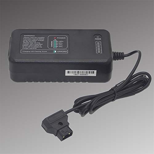 D-Tap (P Tap) Charger V-Mount Battery Charger for Video Camera Camcorder and Sony V-Mount V Lock 16.8V 2.8A Li-ion Battery Charger with Charge Indicator