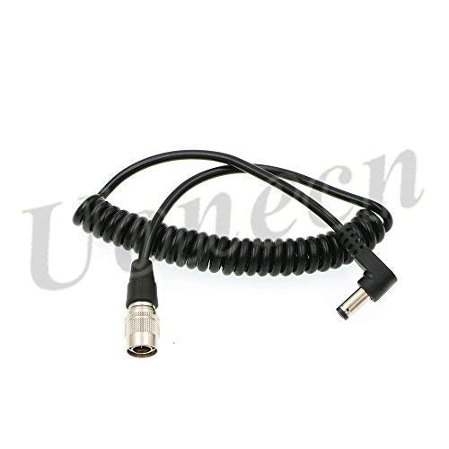 Sound Devices Spring Cable Right Angle DC to 4 pin hirose male Power Cable for ZOOM F8 for 688 644 633 Blackmagic Cinema camera 4k