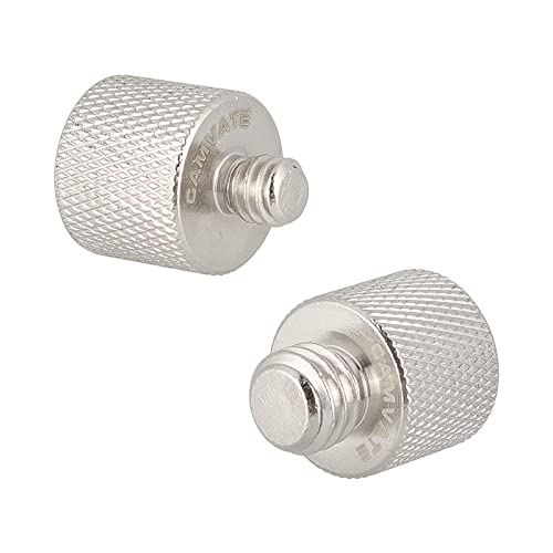 CAMVATE 1/4" Female to 3/8" Male & 3/8"-16 Female to 1/4"-20 Male Screw Adapter for Tripod and Camera and Qr Plate/Adapter Brass - 0910