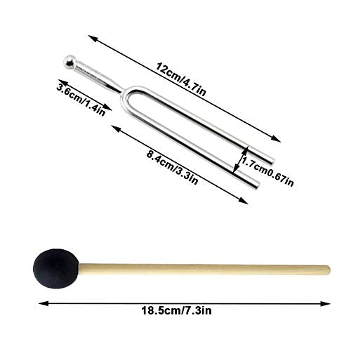 S-Mechanic Tuning Fork, 3 Pack A440Hz Tuning Fork - Standard A 440 Hz Violin Guitar Tuner Musical Instrument with Silicone Hammer