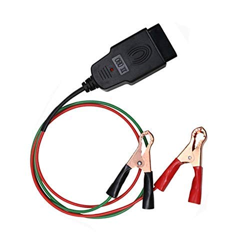 TONWON OBD2 Memory Saver Connector OBDII Car Diagnostic Cable OBD2 16pin Memory Saver Connector ECU Emergency Power Interface with Two Alligator Clips,Emergency Power Supply Interface for Car Battery