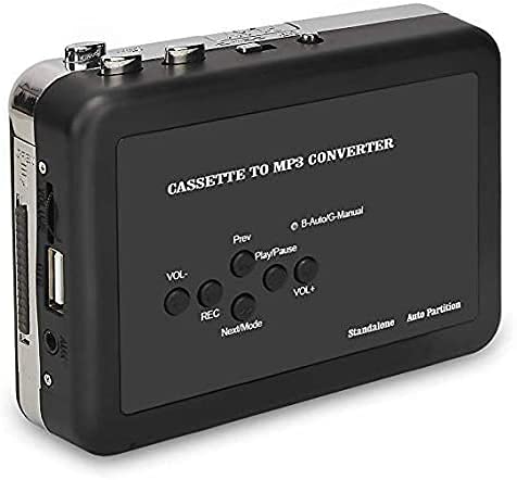 DIGITNOW! Cassette Player Standalone Portable Digital USB Audio Music/Cassette Tape to MP3 Converter with OTG Save into USB Flash Drive/No PC Required