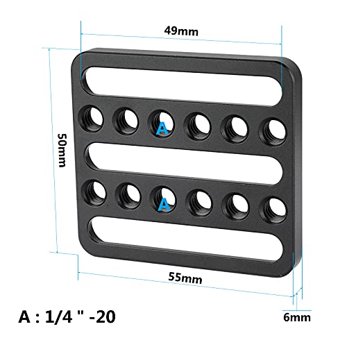 CAMVATE Universal Cheese Plate with 1/4"-20 Mounting Points for Photographic Accessory - 2824
