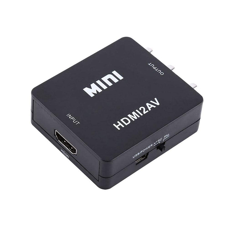 Yoidesu Digital HDMI to AV HDMI to RCA Composite Video Audio AV CVBS Adapter Converter (Black) Black