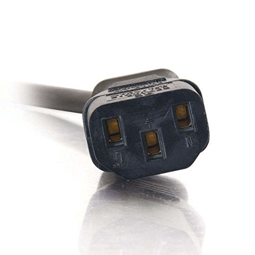 [AUSTRALIA] - C2G Power Cord, Flat Plug Extension Cord, Universal Flat Panel Power Cord, 18 AWG, Black, 1.5 Feet (0.45 Meters), Cables to Go 27900 Flat Panel Universal 