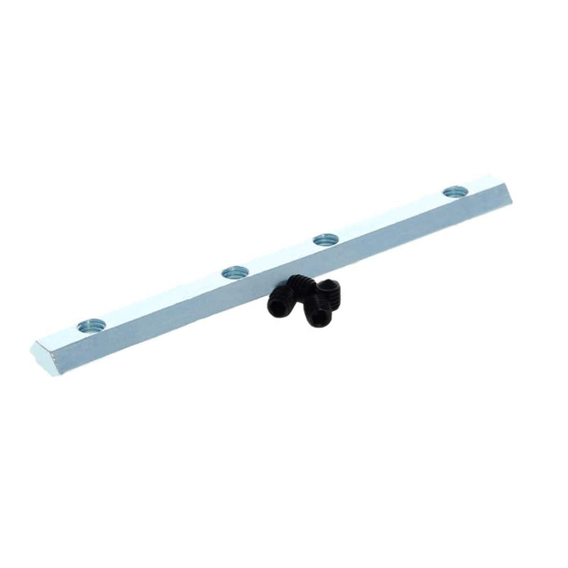 MroMax 20 Series Linear Connector 3.94" x 0.39" x 0.2" (L x W x T) Carbon Steel Galvanized Silver Straight Piece Connection Part 5PCS