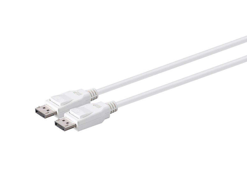 Monoprice DisplayPort 1.4 Cable - 6 Feet - White, 8K Capable, UHD, HDR, HBR3, DSC 1.2, 32.4Gbps, Compatible to PC, Laptop, TV - Select Series, 139503