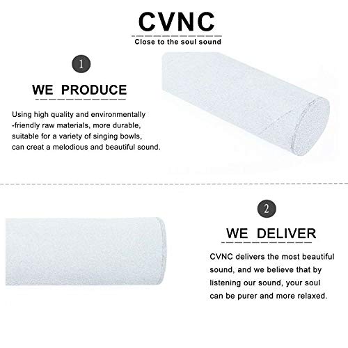 CVNC Suede Mallet for Playing Quartz Crystal Singing Bowl Suede Stick