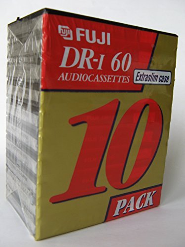 Fuji DR-I Audio Cassettes Extra Slim Case 10 Pack