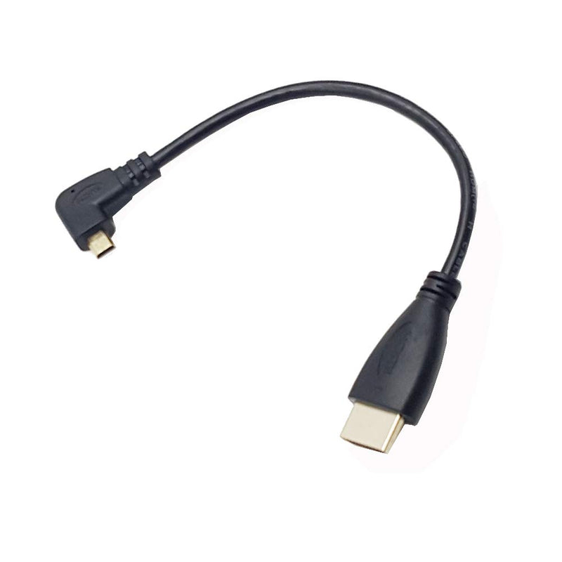[AUSTRALIA] - Seadream 8inch 90 Degree Angle Micro HDMI Male To HDMI Male Cable Connector (1Pack) (Right Angled) Right Angled 