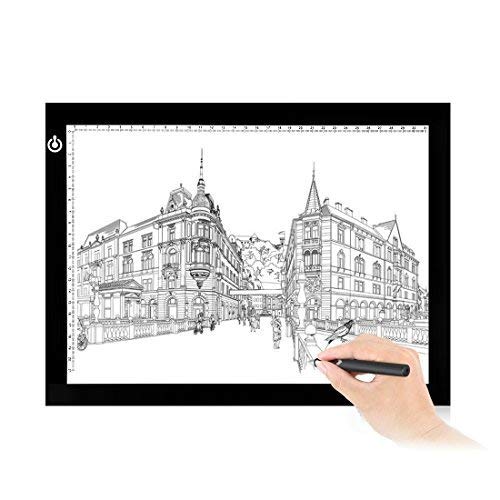 NXENTC A4 Tracing Light Pad, Ultra-Thin Tracing Light Box USB Power Artcraft Tracing Light Table for Artists, Drawing, Sketching, Animation black