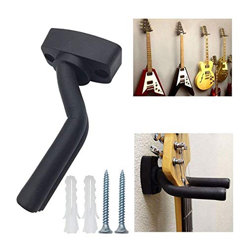 Guitar Wall Hanger Stands Ukulele Wall Mount 2 Pack Violin Hook Keep Holder Display Rack Bracket for Most Guitar Bass Accessories Easy To Install