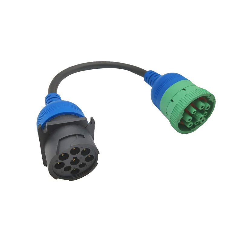 Crossover Cable Green 9pin J1939 Type2 to Type1 Black 9pin J1939 Cable 1ft/30cm Can3 to Can1 for USB Link 2
