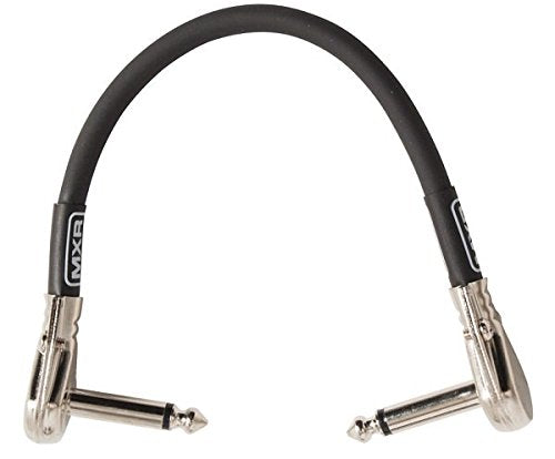 [AUSTRALIA] - Dunlop MXR 6 Inch Right Angle Pancake Guitar Patch Cables for Effects Pedals, 6 Pack 