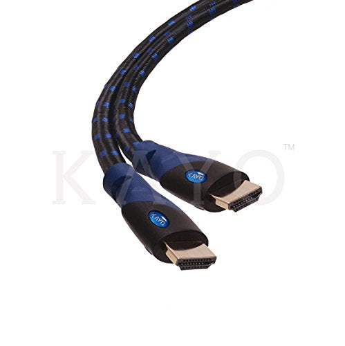 4K HDMI Cable,KAYO High Speed HDMI2.0 Cable CL3 Rated(in-Wall Installation) Supports Full 4K@60Hz,UHD,3D,2160p,Ethernet,ARC,Blu-Ray,PS3,PS4,Xbox,Free Cable Tie,Blue Black (40FT -1PK) 40FT -1PK
