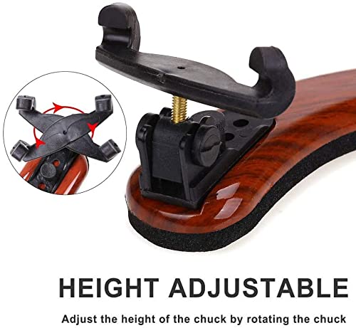 Jiayouy Violin Shoulder Rest for 1/2 1/4 1/8 Size Adjustable and Collapsible Feet with Foam Padding Support