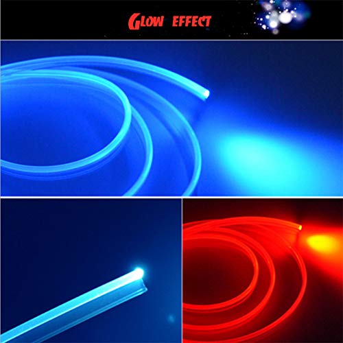 Car led Strip Light,Split Design RGB Ambient Light-6 in 1 with 8 Meter Fiber Optic Light Guide app Control and Dynamic Mode Enough to Decorate The Center Console and 4 Doors