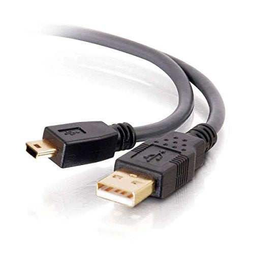 C2G USB Cable, Mini USB Cable, USB 2.0 Cable, USB A to B Cable, 9.84 Feet (3 Meters), Black, Cables to Go 29652 9.8 Feet Ultima USB A to Mini B Male