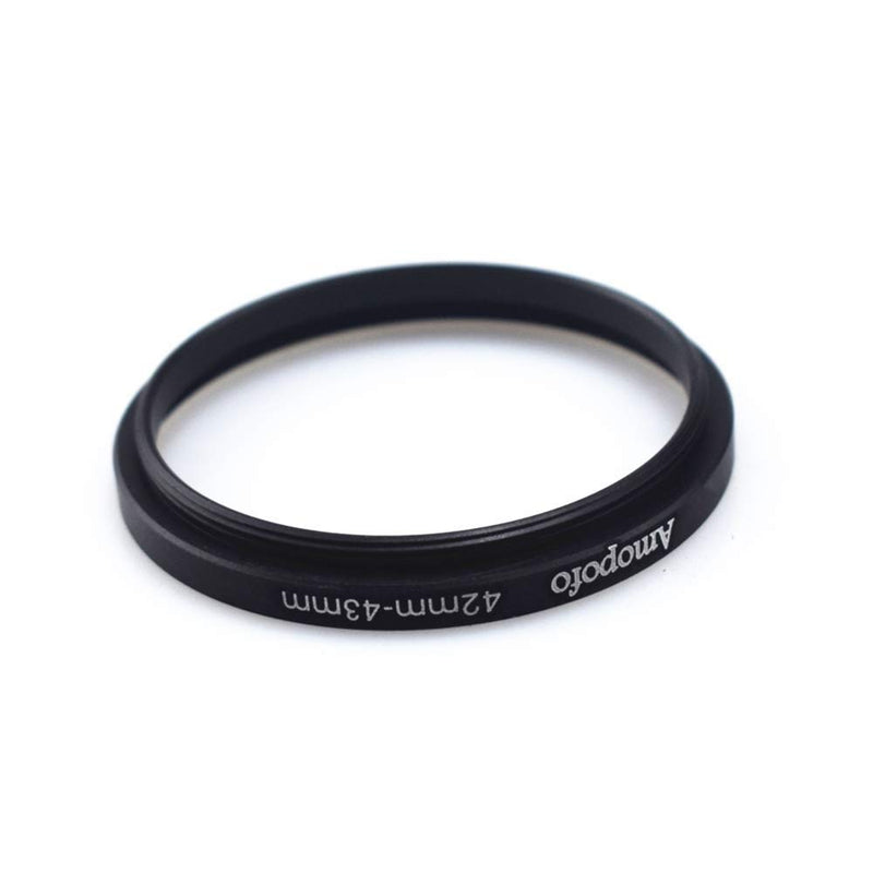 42mm to 43mm Camera Filters Ring Compatible All 42mm Camera Lenses or 43mm UV CPL Filter Accessory 42 to 43mm Step Up Ring Adapter