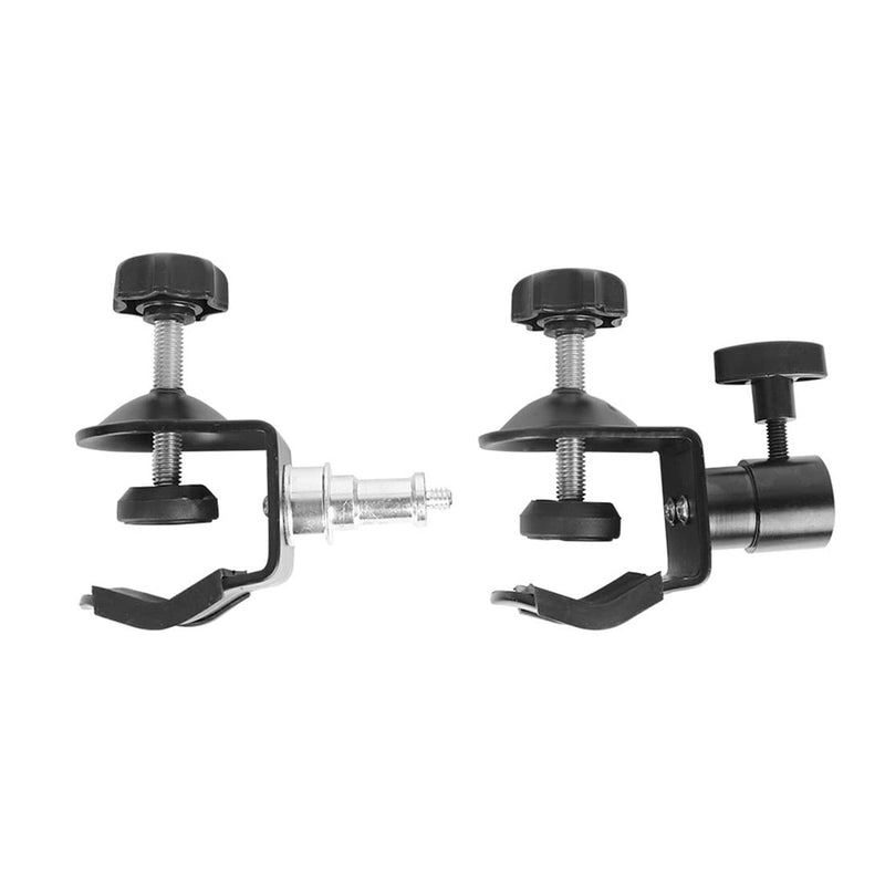 AngelReally Metal Tripod Umbrella Holder, Outdoor Camera Clamp Outdoor Tripod Umbrella Holder Metal Clip Bracket Stand Clamp Photography Accessory(Metal Clip Not Plastic Clip)