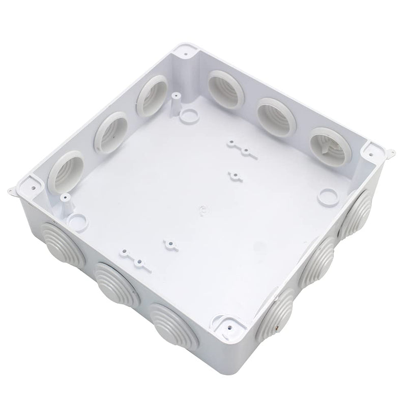 MAKERELE IP65 Junction Box ABS Plastic Waterproof Project Box ,Electrical Power Cord Encloure Universal Project Box White 7.9”×7.9”×3.1”inch(200×200×80mm) 7.9"*7.9"*3.1"