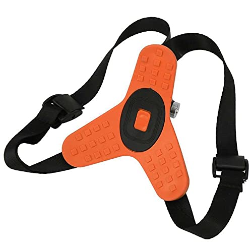 FunMax Helmet Mount Integrated Helmet Belt for Gopro Hero 10/9/8/7/6/5/Session DJI Osmo Action (Orange) with Screw Orange