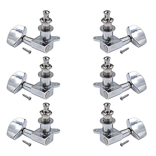 DGQ 3L3R 6 Pieces Acoustic Guitar String Tuning Pegs Machine Heads Knobs Tuning Keys Enclosed Locking Tuners for Electric or Acoustic Guitar