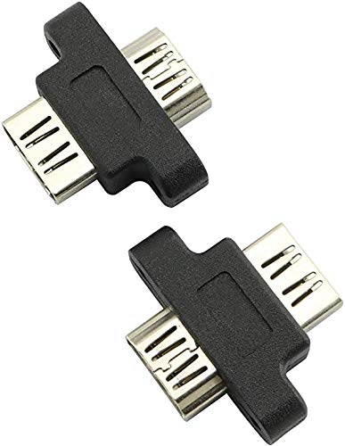 Traodin HDMI Adapter 2PCS HDMI Female to HDMI Female Screw Lock Panel Mount Extension Extender Coupler Adapter(with Ears F/F) With Ears F/F